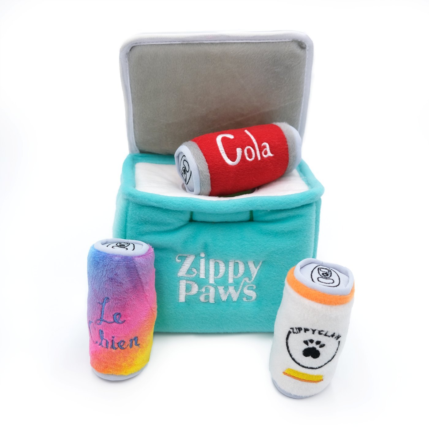 Dog Toy: Zippy Paws Zippy Burrow Interactive Dog Toy - Ice Chest Esky + 3 Beers