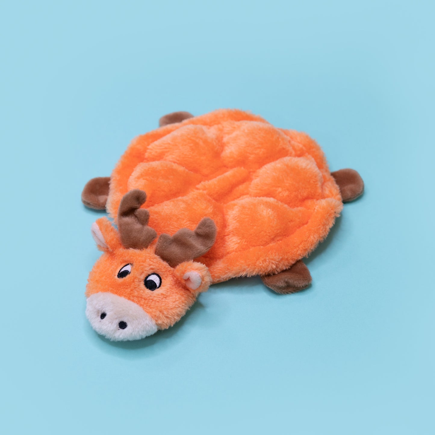 ZippyPaws Moody the Moose no stuffing squeaky crawler plush dog toy – another view
