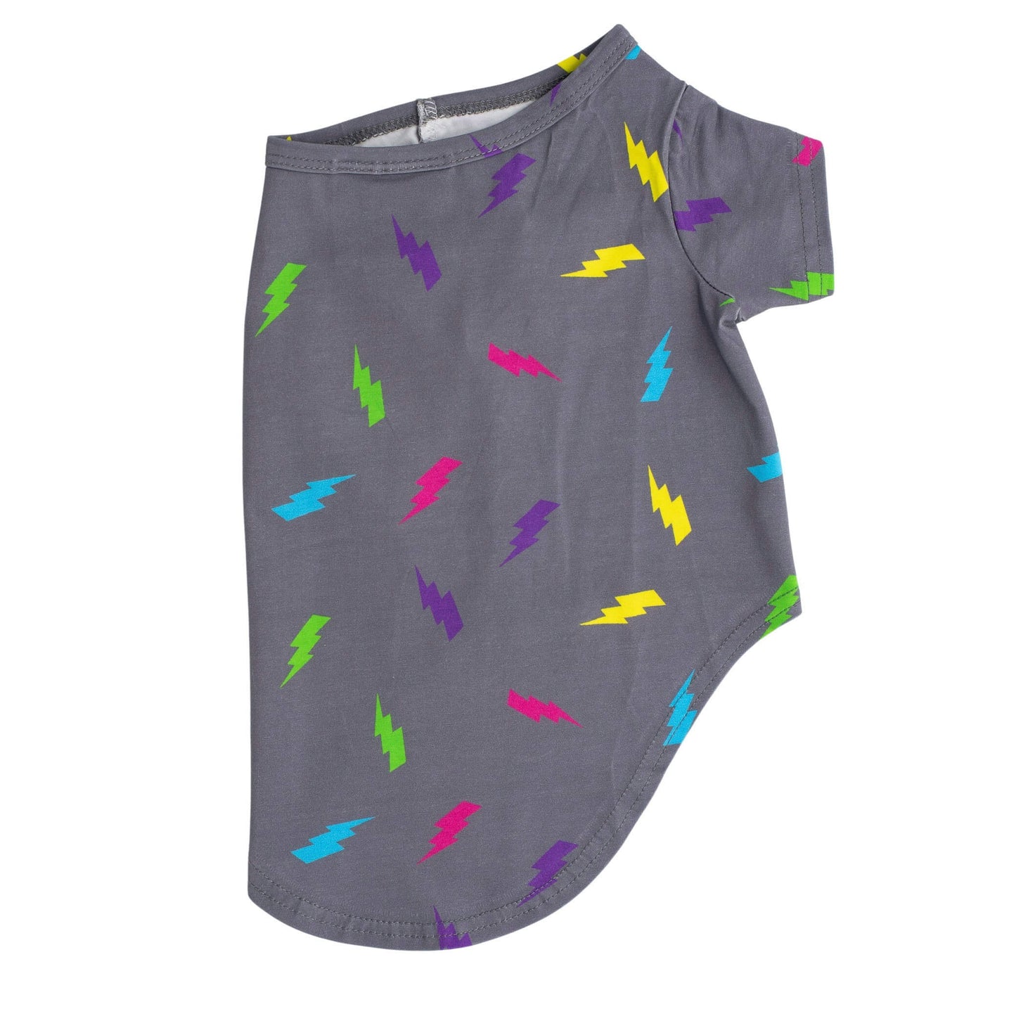 Side flat lay of Vibrant Hound's Electric Energy dog pyjammas