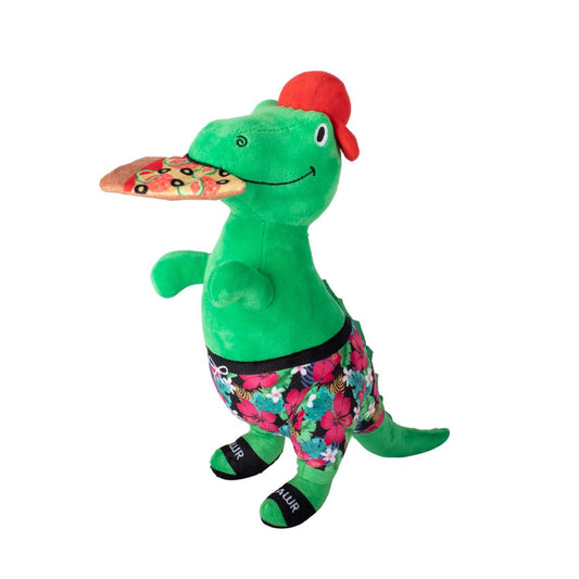 Dog Toy: Fringe Studio Pizzasaurus Rex Dinosaur Plush Dog Toy