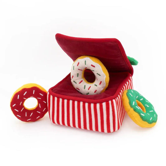 Dog Toy: Zippy Paws Holiday Burrow Donutz Box