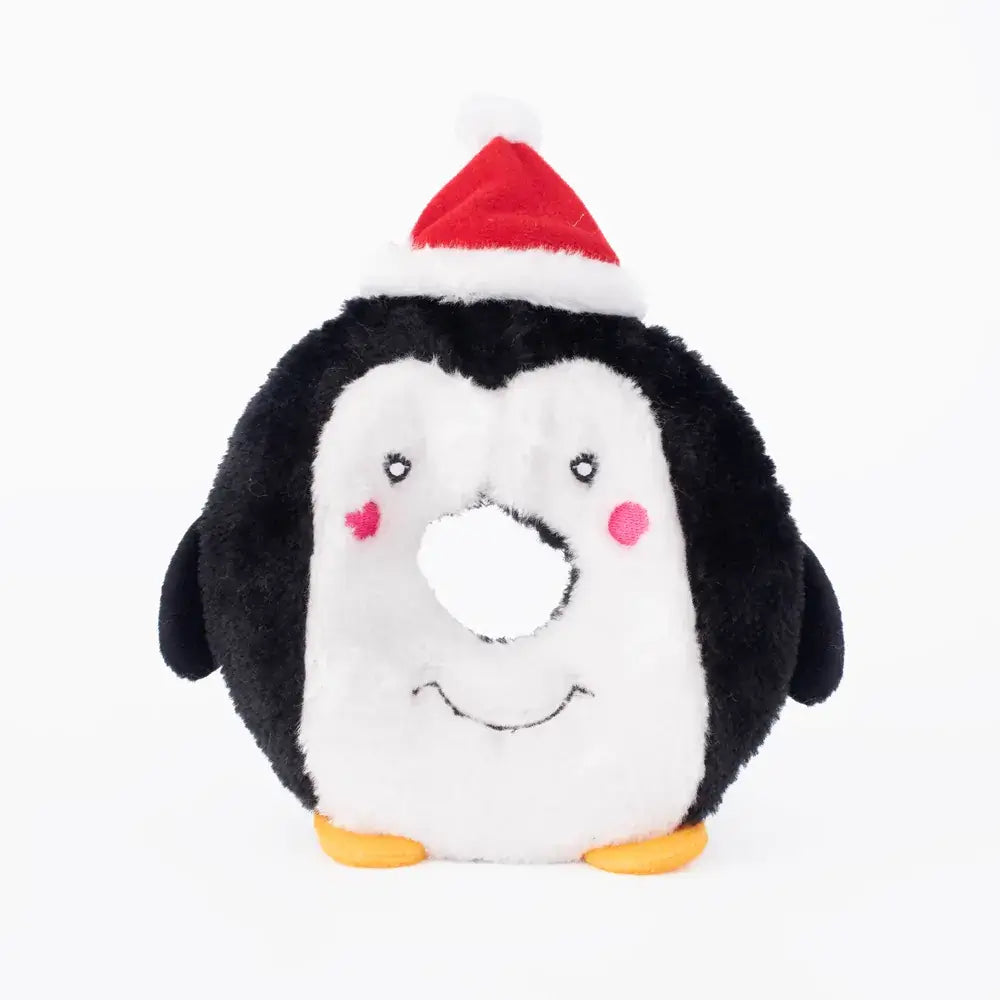 Dog Toy: Zippy Paws Holiday Donutz Buddies - Penguin