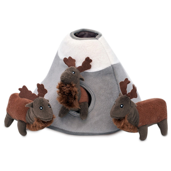 Frisco Volcano Dinosaurs Hide Seek Puzzle Plush Squeaky Dog Toy